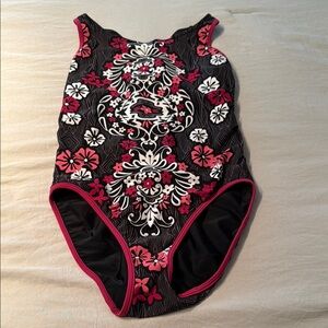 Athleta one piece Floral Black and Pink Swimsuit
